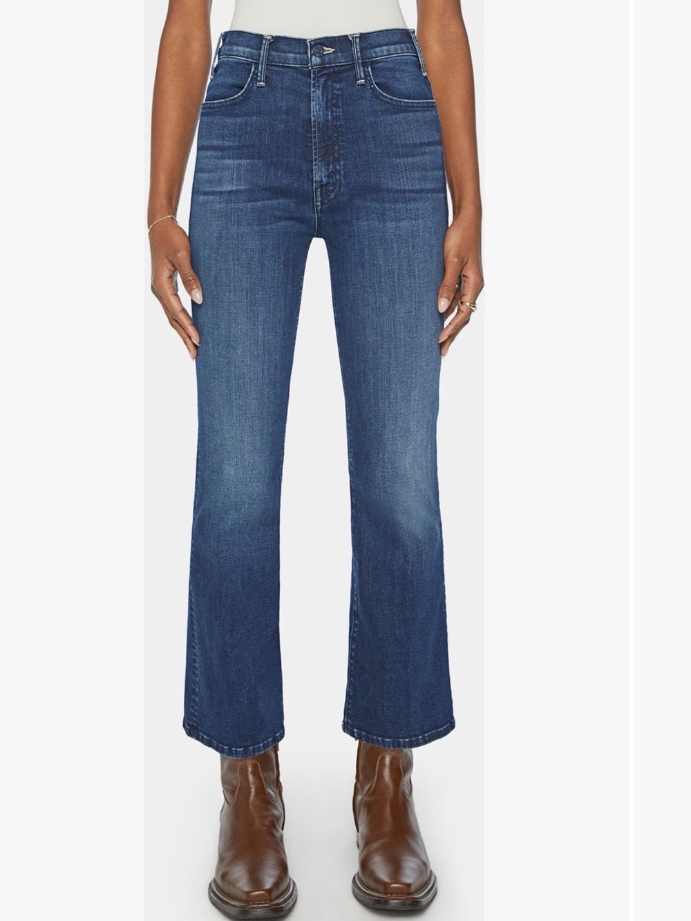MOTHER The Hustler Ankle Jeans Heirloom High Rise Flare Denim size 29